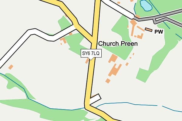 SY6 7LQ map - OS OpenMap – Local (Ordnance Survey) SY6 7LQ map - OS OpenMap – Local (Ordnance Survey)