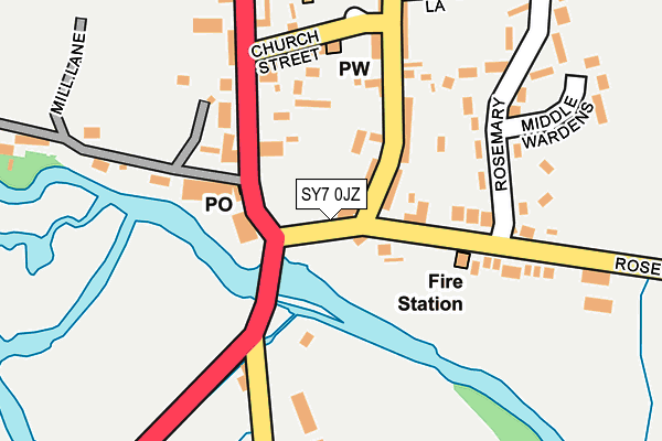 SY7 0JZ map - OS OpenMap – Local (Ordnance Survey) SY7 0JZ map - OS OpenMap – Local (Ordnance Survey)