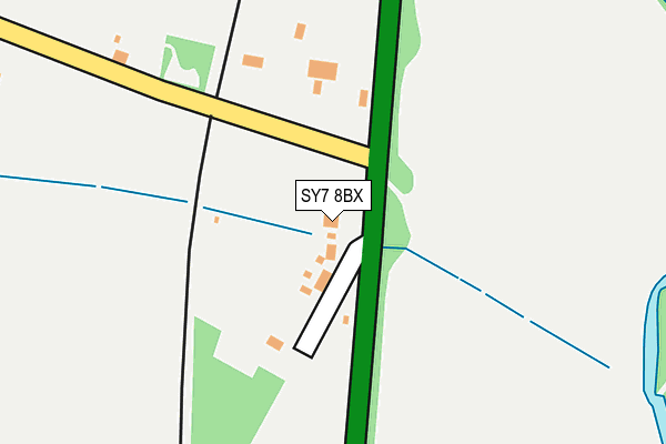 SY7 8BX map - OS OpenMap – Local (Ordnance Survey) SY7 8BX map - OS OpenMap – Local (Ordnance Survey)