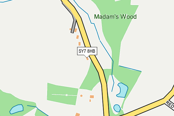 SY7 8HB map - OS OpenMap – Local (Ordnance Survey) SY7 8HB map - OS OpenMap – Local (Ordnance Survey)