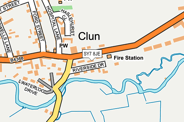 SY7 8JE map - OS OpenMap – Local (Ordnance Survey) SY7 8JE map - OS OpenMap – Local (Ordnance Survey)