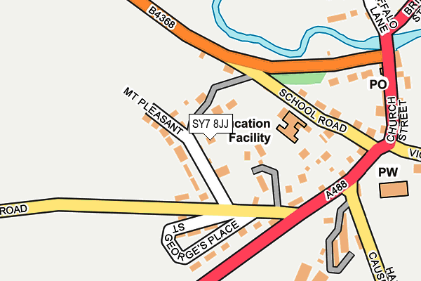 SY7 8JJ map - OS OpenMap – Local (Ordnance Survey) SY7 8JJ map - OS OpenMap – Local (Ordnance Survey)
