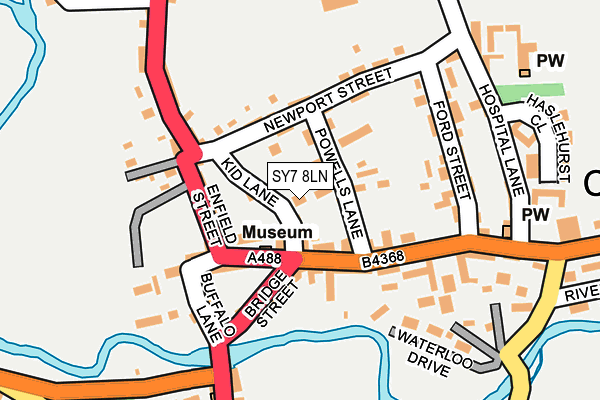 SY7 8LN map - OS OpenMap – Local (Ordnance Survey) SY7 8LN map - OS OpenMap – Local (Ordnance Survey)