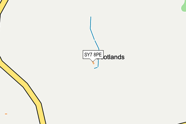 SY7 8PE map - OS OpenMap – Local (Ordnance Survey) SY7 8PE map - OS OpenMap – Local (Ordnance Survey)