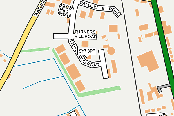 SY7 8PF map - OS OpenMap – Local (Ordnance Survey) SY7 8PF map - OS OpenMap – Local (Ordnance Survey)