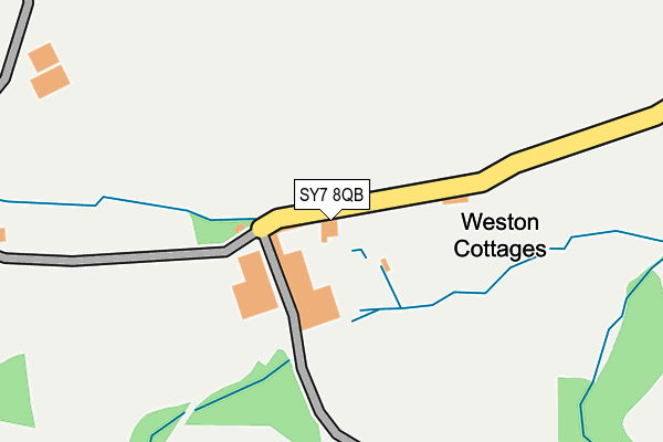 SY7 8QB map - OS OpenMap – Local (Ordnance Survey) SY7 8QB map - OS OpenMap – Local (Ordnance Survey)