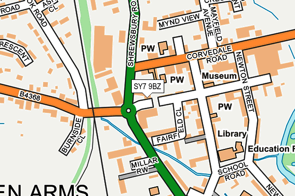 SY7 9BZ map - OS OpenMap – Local (Ordnance Survey) SY7 9BZ map - OS OpenMap – Local (Ordnance Survey)
