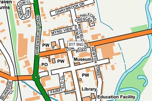 SY7 9NG map - OS OpenMap – Local (Ordnance Survey) SY7 9NG map - OS OpenMap – Local (Ordnance Survey)