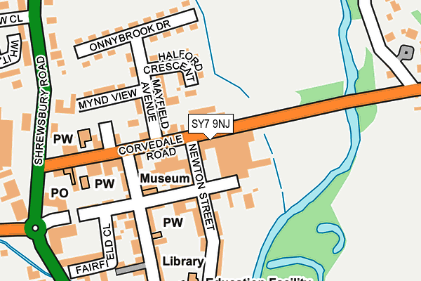 SY7 9NJ map - OS OpenMap – Local (Ordnance Survey) SY7 9NJ map - OS OpenMap – Local (Ordnance Survey)