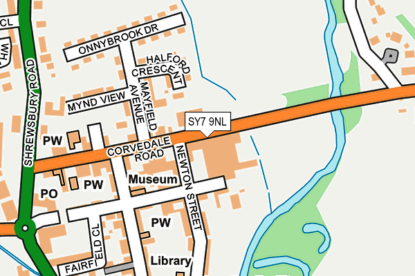 SY7 9NL map - OS OpenMap – Local (Ordnance Survey) SY7 9NL map - OS OpenMap – Local (Ordnance Survey)