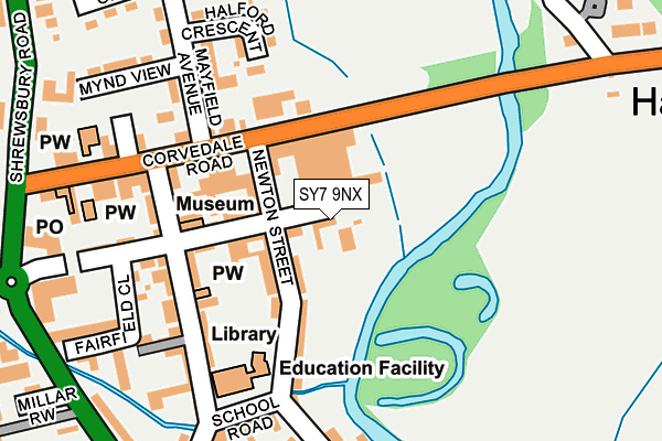 SY7 9NX map - OS OpenMap – Local (Ordnance Survey) SY7 9NX map - OS OpenMap – Local (Ordnance Survey)