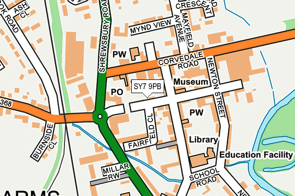 SY7 9PB map - OS OpenMap – Local (Ordnance Survey) SY7 9PB map - OS OpenMap – Local (Ordnance Survey)