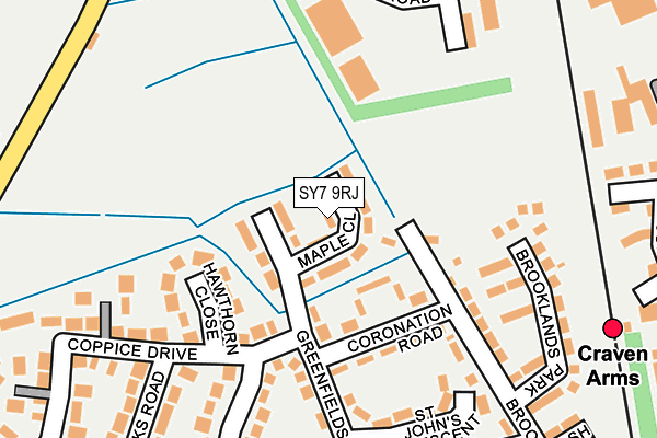 SY7 9RJ map - OS OpenMap – Local (Ordnance Survey) SY7 9RJ map - OS OpenMap – Local (Ordnance Survey)