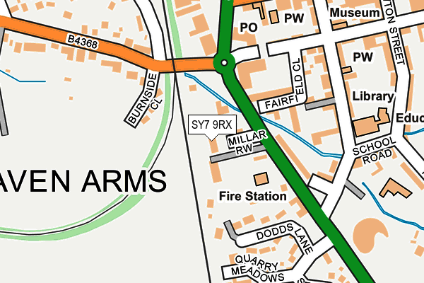 SY7 9RX map - OS OpenMap – Local (Ordnance Survey) SY7 9RX map - OS OpenMap – Local (Ordnance Survey)