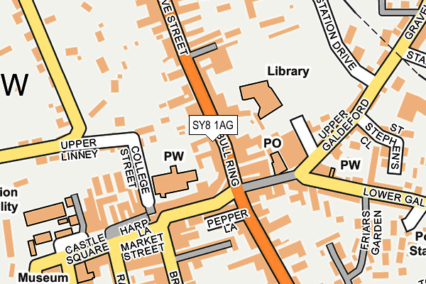 SY8 1AG map - OS OpenMap – Local (Ordnance Survey) SY8 1AG map - OS OpenMap – Local (Ordnance Survey)