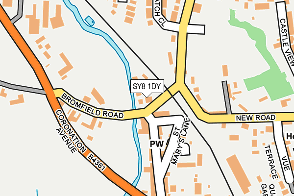 SY8 1DY map - OS OpenMap – Local (Ordnance Survey) SY8 1DY map - OS OpenMap – Local (Ordnance Survey)