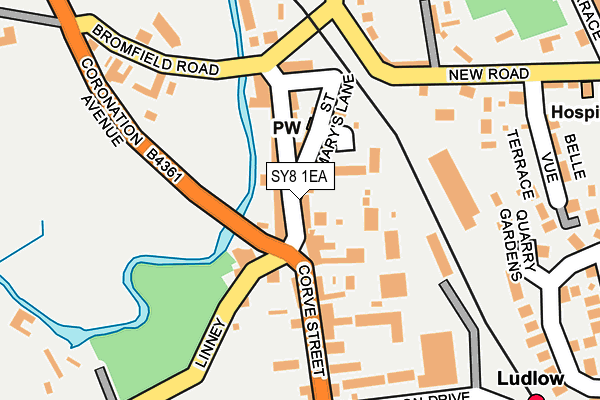 SY8 1EA map - OS OpenMap – Local (Ordnance Survey) SY8 1EA map - OS OpenMap – Local (Ordnance Survey)