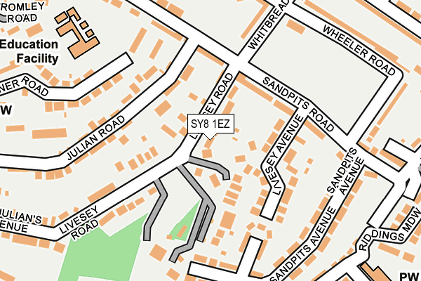 SY8 1EZ map - OS OpenMap – Local (Ordnance Survey) SY8 1EZ map - OS OpenMap – Local (Ordnance Survey)