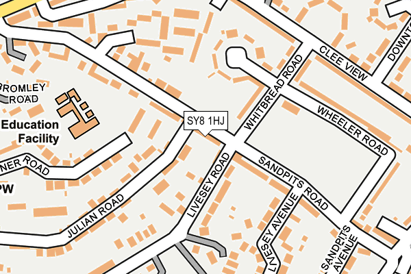 SY8 1HJ map - OS OpenMap – Local (Ordnance Survey) SY8 1HJ map - OS OpenMap – Local (Ordnance Survey)
