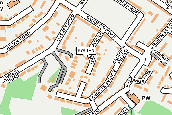 SY8 1HN map - OS OpenMap – Local (Ordnance Survey) SY8 1HN map - OS OpenMap – Local (Ordnance Survey)