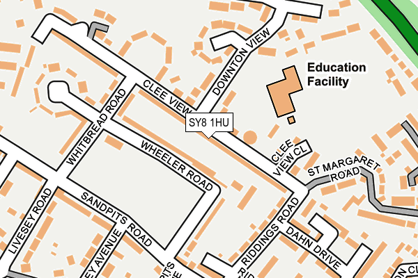 SY8 1HU map - OS OpenMap – Local (Ordnance Survey)