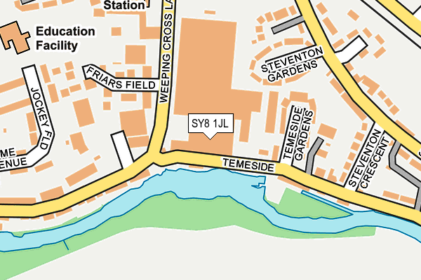 SY8 1JL map - OS OpenMap – Local (Ordnance Survey) SY8 1JL map - OS OpenMap – Local (Ordnance Survey)
