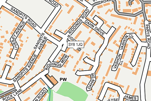 SY8 1JQ map - OS OpenMap – Local (Ordnance Survey) SY8 1JQ map - OS OpenMap – Local (Ordnance Survey)