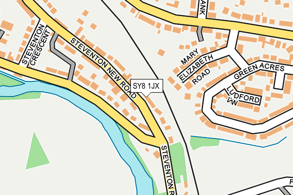 SY8 1JX map - OS OpenMap – Local (Ordnance Survey) SY8 1JX map - OS OpenMap – Local (Ordnance Survey)