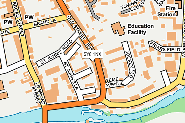 SY8 1NX map - OS OpenMap – Local (Ordnance Survey) SY8 1NX map - OS OpenMap – Local (Ordnance Survey)