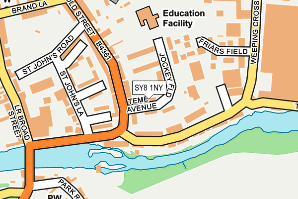 SY8 1NY map - OS OpenMap – Local (Ordnance Survey) SY8 1NY map - OS OpenMap – Local (Ordnance Survey)
