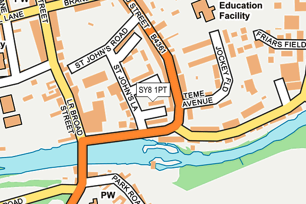 SY8 1PT map - OS OpenMap – Local (Ordnance Survey) SY8 1PT map - OS OpenMap – Local (Ordnance Survey)