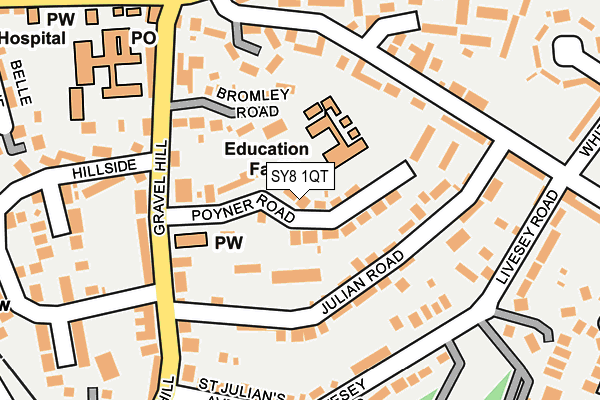 SY8 1QT map - OS OpenMap – Local (Ordnance Survey)