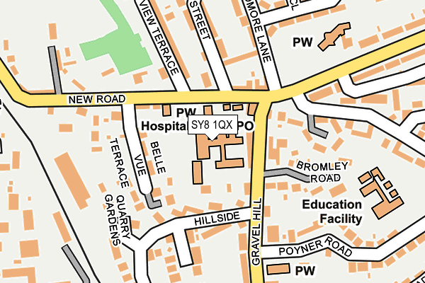 SY8 1QX map - OS OpenMap – Local (Ordnance Survey) SY8 1QX map - OS OpenMap – Local (Ordnance Survey)