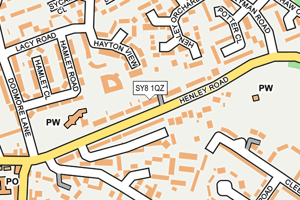 SY8 1QZ map - OS OpenMap – Local (Ordnance Survey) SY8 1QZ map - OS OpenMap – Local (Ordnance Survey)