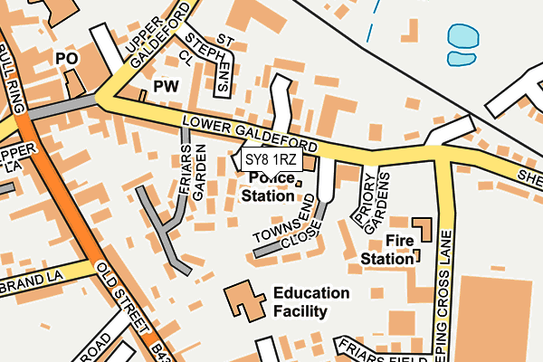 SY8 1RZ map - OS OpenMap – Local (Ordnance Survey) SY8 1RZ map - OS OpenMap – Local (Ordnance Survey)