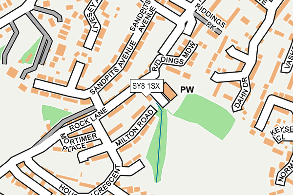 SY8 1SX map - OS OpenMap – Local (Ordnance Survey) SY8 1SX map - OS OpenMap – Local (Ordnance Survey)