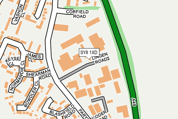 SY8 1XD map - OS OpenMap – Local (Ordnance Survey) SY8 1XD map - OS OpenMap – Local (Ordnance Survey)