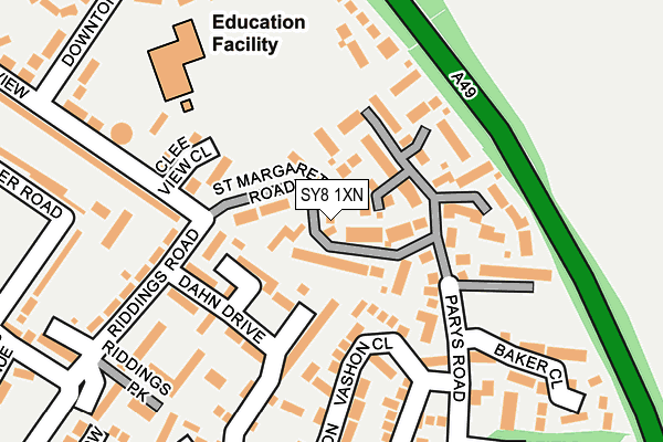 SY8 1XN map - OS OpenMap – Local (Ordnance Survey) SY8 1XN map - OS OpenMap – Local (Ordnance Survey)