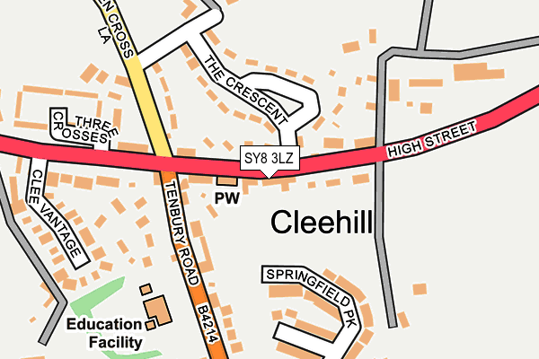 SY8 3LZ map - OS OpenMap – Local (Ordnance Survey)