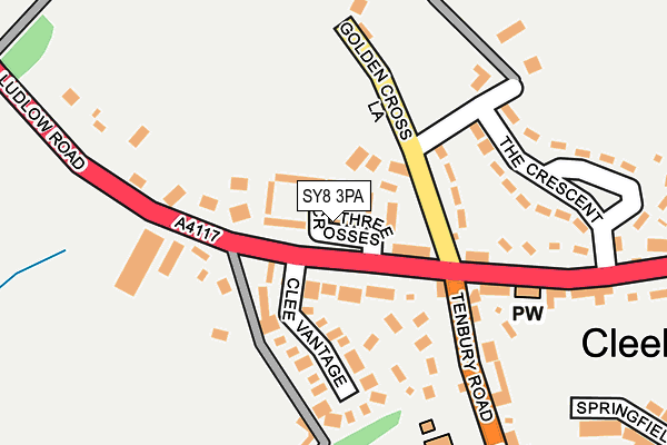 SY8 3PA map - OS OpenMap – Local (Ordnance Survey) SY8 3PA map - OS OpenMap – Local (Ordnance Survey)