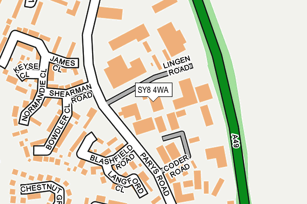 SY8 4WA map - OS OpenMap – Local (Ordnance Survey) SY8 4WA map - OS OpenMap – Local (Ordnance Survey)