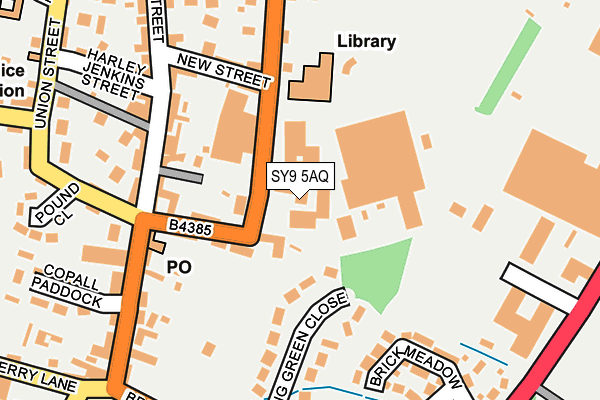 SY9 5AQ map - OS OpenMap – Local (Ordnance Survey) SY9 5AQ map - OS OpenMap – Local (Ordnance Survey)