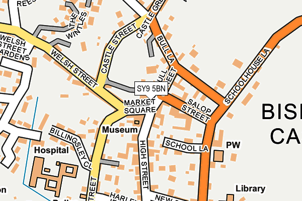 SY9 5BN map - OS OpenMap – Local (Ordnance Survey) SY9 5BN map - OS OpenMap – Local (Ordnance Survey)