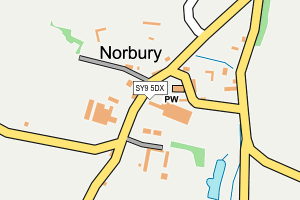 SY9 5DX map - OS OpenMap – Local (Ordnance Survey) SY9 5DX map - OS OpenMap – Local (Ordnance Survey)