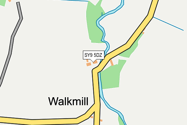 SY9 5DZ map - OS OpenMap – Local (Ordnance Survey) SY9 5DZ map - OS OpenMap – Local (Ordnance Survey)