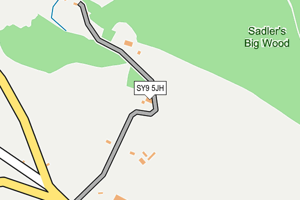 SY9 5JH map - OS OpenMap – Local (Ordnance Survey) SY9 5JH map - OS OpenMap – Local (Ordnance Survey)