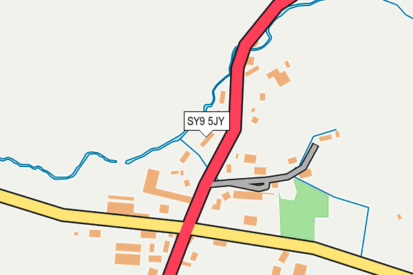 SY9 5JY map - OS OpenMap – Local (Ordnance Survey) SY9 5JY map - OS OpenMap – Local (Ordnance Survey)