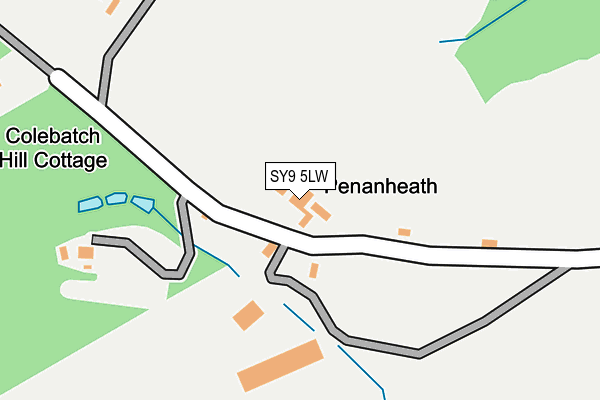 SY9 5LW map - OS OpenMap – Local (Ordnance Survey)