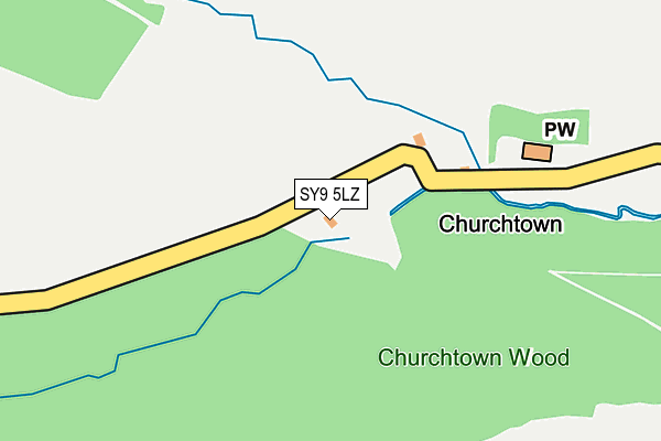 SY9 5LZ map - OS OpenMap – Local (Ordnance Survey) SY9 5LZ map - OS OpenMap – Local (Ordnance Survey)