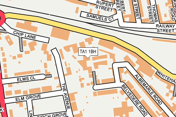 TA1 1BH map - OS OpenMap – Local (Ordnance Survey) TA1 1BH map - OS OpenMap – Local (Ordnance Survey)